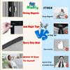 Magnetic Fly Screen for Windows, 60 x 200 cm, Insect Screen with Aluminum Frame & Clear View, Gray view 4