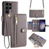 Phone Lanyard Case for Samsung Galaxy S23 Ultra, Gray view 1