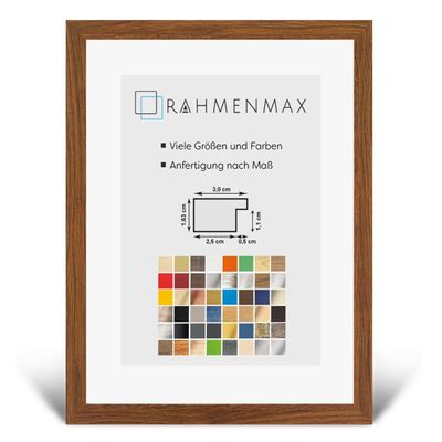 Morena MDF Picture Frame 26 x 38 cm, Swamp Oak, Acrylic Glass