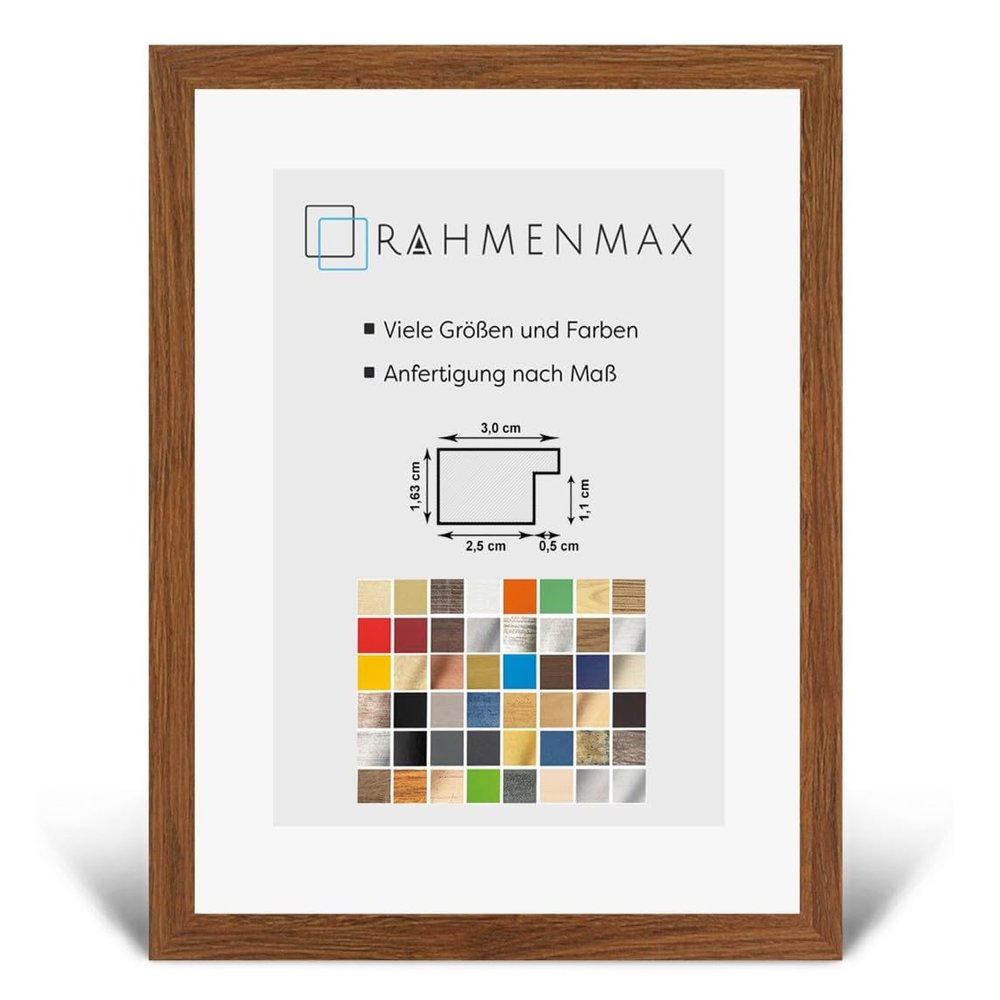 Morena MDF Picture Frame 26 x 38 cm, Swamp Oak, Acrylic Glass