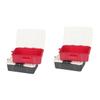 ibasenice 4-Piece Plastic Storage Boxes for Playing Cards, Empty Poker Card Organizers, Jewelry and Small Items, Wine Red view 1