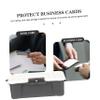 ibasenice 4-Piece Plastic Storage Boxes for Playing Cards, Empty Poker Card Organizers, Jewelry and Small Items, Wine Red view 3