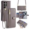 Crossbody Phone Case Compatible with Samsung Galaxy S24 Ultra, Gray view 1