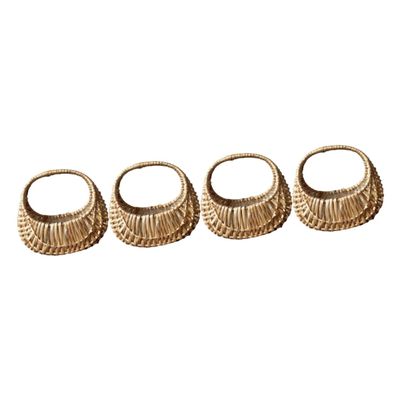 MAGICLULU 4-Piece Handwoven Rattan Flower Baskets, Portable Rustic Baskets for Weddings, Decor, and Storage