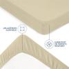 Dreamzie - Fitted Sheet - 80 x 200 cm - 100% Combed Cotton - Jersey view 4
