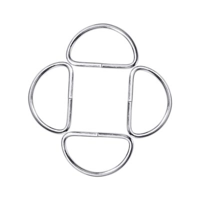 TEHAUX 20-Piece Metal D-Ring Set for Bags, Luggage and Backpacks, Silver
