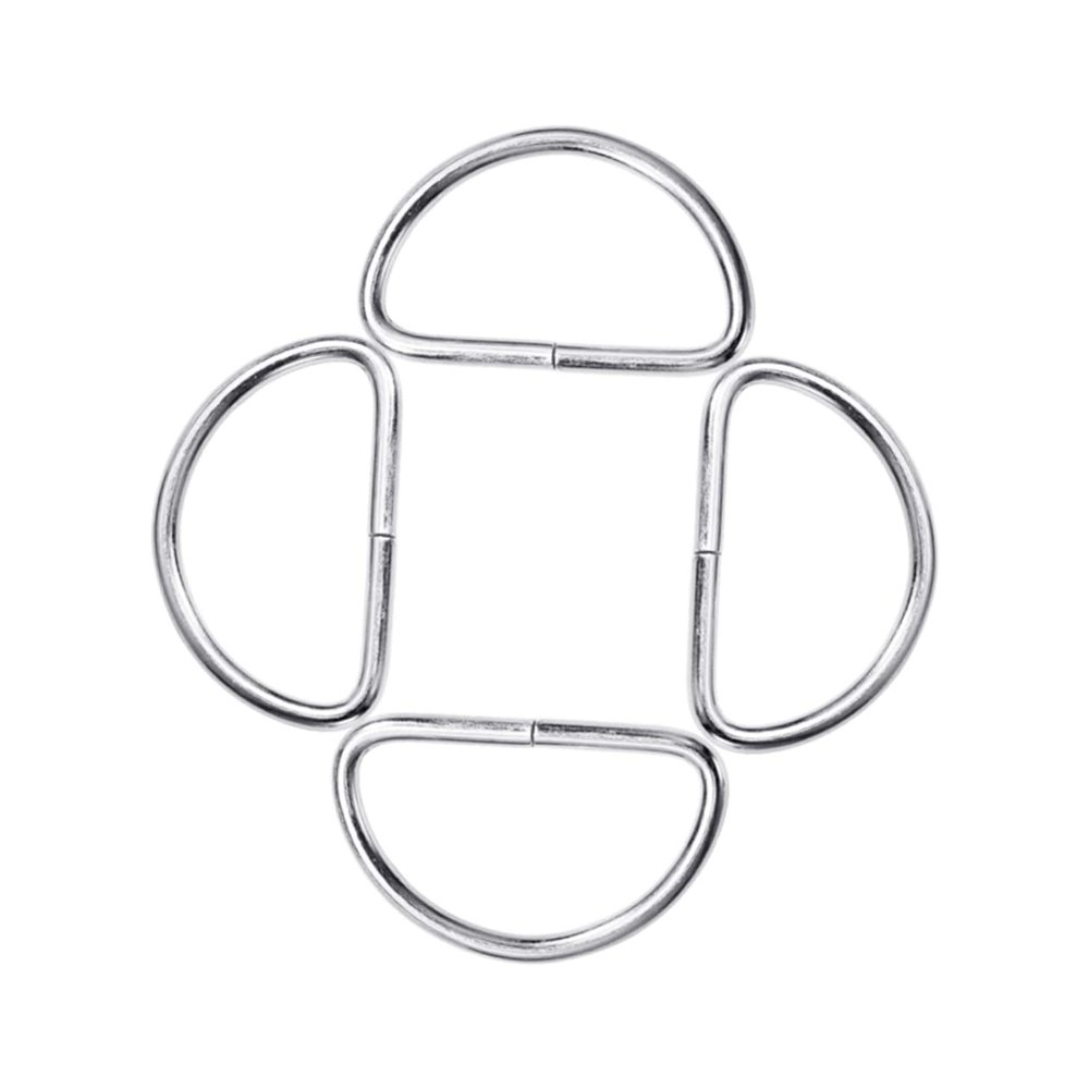 TEHAUX 20-Piece Metal D-Ring Set for Bags, Luggage and Backpacks, Silver
