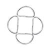 TEHAUX 20-Piece Metal D-Ring Set for Bags, Luggage and Backpacks, Silver view 1