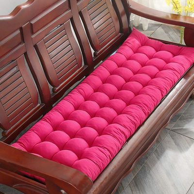 Chair Cushion Seat Pad with Ties, Thick and Breathable, Red, 55 × 165 cm (22 × 65 in)