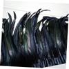 VALICLUD 3-Piece Gothic Feather Cape with Green Accents for Cosplay, Halloween, and Evening Wear view 3