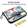 Accordion File Folder with 13 Pockets, Labels, Zipper, Wolf Design view 2