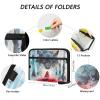 Accordion File Folder with 13 Pockets, Labels, Zipper, Wolf Design view 3