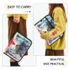 Accordion File Folder with 13 Pockets, Labels, Zipper, Wolf Design view 4