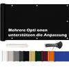 ROBAG Balcony Privacy Screen 130 x 1,800 cm, 160 g/m, with Nylon Cable Ties and Cord, Black view 1