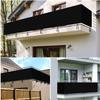 ROBAG Balcony Privacy Screen 130 x 1,800 cm, 160 g/m, with Nylon Cable Ties and Cord, Black view 2