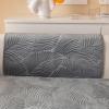 Treer Velvet Non-Slip Sofa Cover, Banana Leaf Jacquard, Light Gray, 90 x 90 cm view 4