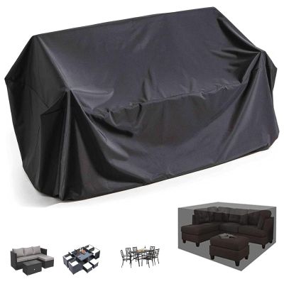 Generic Outdoor Furniture Cover, 200 x 160 x 74 cm, Black/Silver