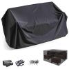 Generic Outdoor Furniture Cover, 200 x 160 x 74 cm, Black/Silver view 1