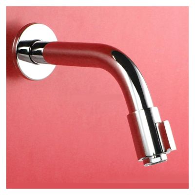 MMFURHHAY Chrome Solid-Copper Single Cold-Water Wall-Mounted Sink Faucet