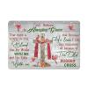 kisoyo Rustic Metal Sign, Christmas Cardinal Cross, “I Still Believe in Amazing Grace” Jesus Wall Art, 8 x 12 in view 1