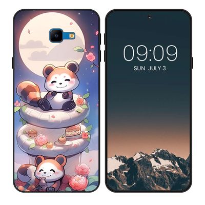 WUACYEAMING Case for Samsung Galaxy J4 Core, Black Soft TPU Cover with Cute Animal Pattern