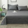 Nordic-Style Pure Cotton Bed Sheet, Quilted, Apricot, 180 x 230 cm view 3