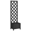 CIADAZ Planter with Trellis, Black, Solid Fir Wood, Outdoor Flower Pot, Cachepot, Window Box - 365478 view 2