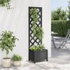 CIADAZ Planter with Trellis, Black, Solid Fir Wood, Outdoor Flower Pot, Cachepot, Window Box - 365478 view 3