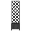 CIADAZ Planter with Trellis, Black, Solid Fir Wood, Outdoor Flower Pot, Cachepot, Window Box - 365478 view 4
