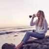 Natural Crystal Water Bottle, Reusable Gemstone Water Bottle, Quartz Crystal Point Reiki Healing Crystal Energy Elixir-Infused Glass Bottle, 550 mL / 18 oz view 2
