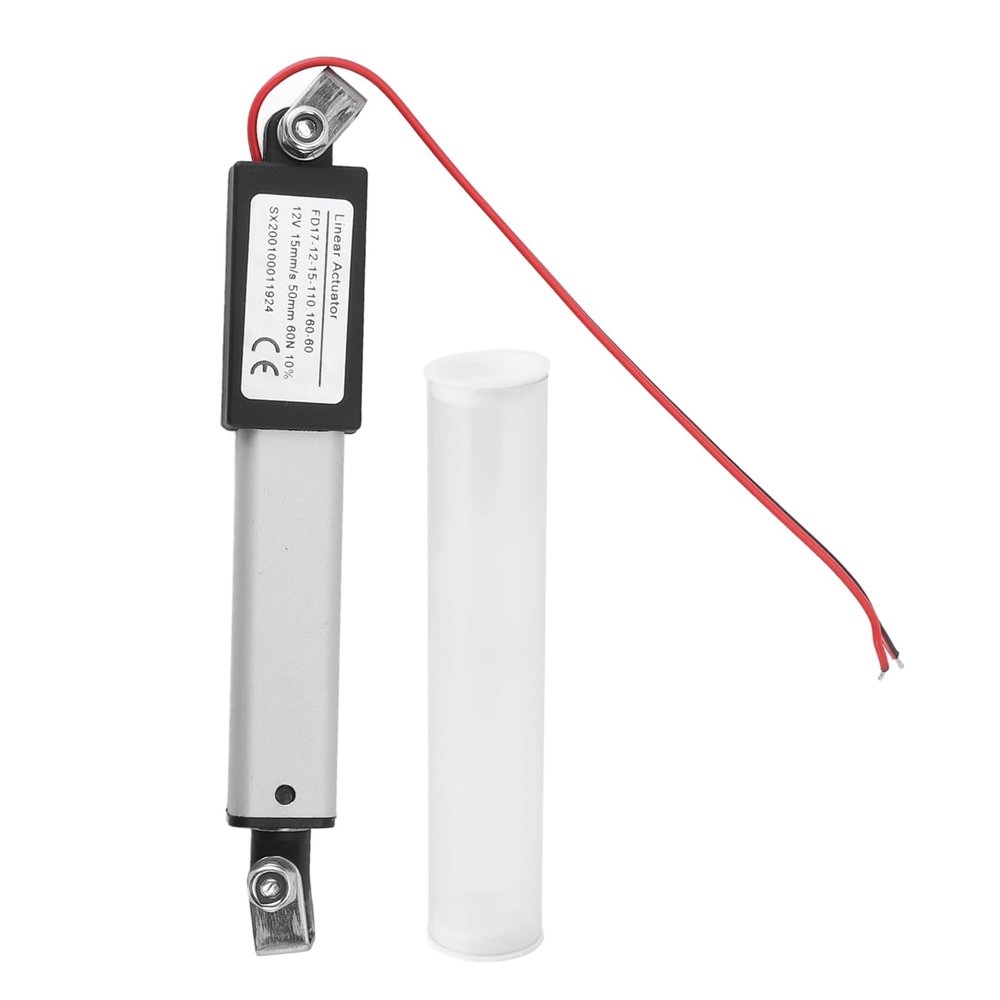 Mini Electric Linear Actuator, 12 V, 60 N Load Capacity, 15 mm/s