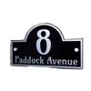 CAFFEN Custom Modern House Address Plaque, Door Number Sign, Acrylic Glass-Effect Name Plate (Type 15, 10 × 14 cm) view 1