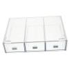 CAXUSD Stackable Transparent Desktop Storage Box with Drawers view 1