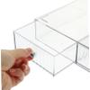 CAXUSD Stackable Transparent Desktop Storage Box with Drawers view 2