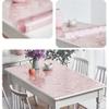 Transparent Floral PVC Table Protector, 1 mm, 40 x 220 cm (A) view 2