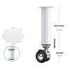 JIAJUTUI001 DIY Adjustable Furniture Legs with Braked Casters, 25–42 cm, 4-Pack, White view 3