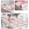 Transparent Textured Flower-Pattern PVC Table Protector, 1 mm, Wipe-Clean, Non-Slip (G, 70 x 280 cm) view 2