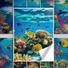 GRAZDesign Underwater Fish Bathroom Tile Stickers, Self-Adhesive Tile Decals - 6 x 8 in / 30 pcs view 1
