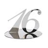 Acrylic Wedding Table Numbers, 1–20/1–50/1–99, Mirrored Silver, Table Decor for Weddings, Anniversaries, Events and Parties view 1
