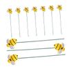 Sosoport 10-Piece Bee Garden Stakes, Plastic and Iron view 1