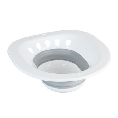Relaxdays Foldable Toilet Sitz Bath, 12 x 36 x 39 cm, White/Gray