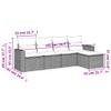 vidaXL 5-Piece Garden Sofa Set with Cushions, Storage and Beige Poly Rattan view 3
