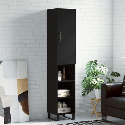 AUUIJKJF Home Outdoor Other Highboard, Black, 34.5 x 34 x 180 cm