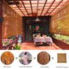Bamboo Roller Blind, Light-Filtering Natural Reed Shade, 160 x 260 cm view 4