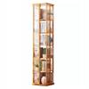 360-Degree Bamboo Bookshelf, 5/6-Tier Square Plant Stand, Acrylic Living Room Storage Cabinet view 1