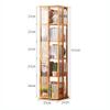 360-Degree Bamboo Bookshelf, 5/6-Tier Square Plant Stand, Acrylic Living Room Storage Cabinet view 2