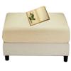 Stretch Ottoman Cover, Square/Rectangular Stool Cover, Gray/Green, 70–80 cm view 1