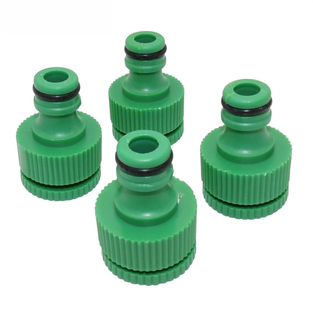 5-Piece Green ABS Plastic 1/2"–3/4" Faucet Adapter, 20/25 mm Female Thread, Garden Irrigation Fitting