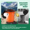PAHTTO Portable Toilet Seat for 5-Gallon Buckets, Camping Toilet Seat with Lid, White, Modern Polypropylene view 2