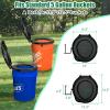 PAHTTO Portable Toilet Seat for 5-Gallon Buckets, Camping Toilet Seat with Lid, White, Modern Polypropylene view 4